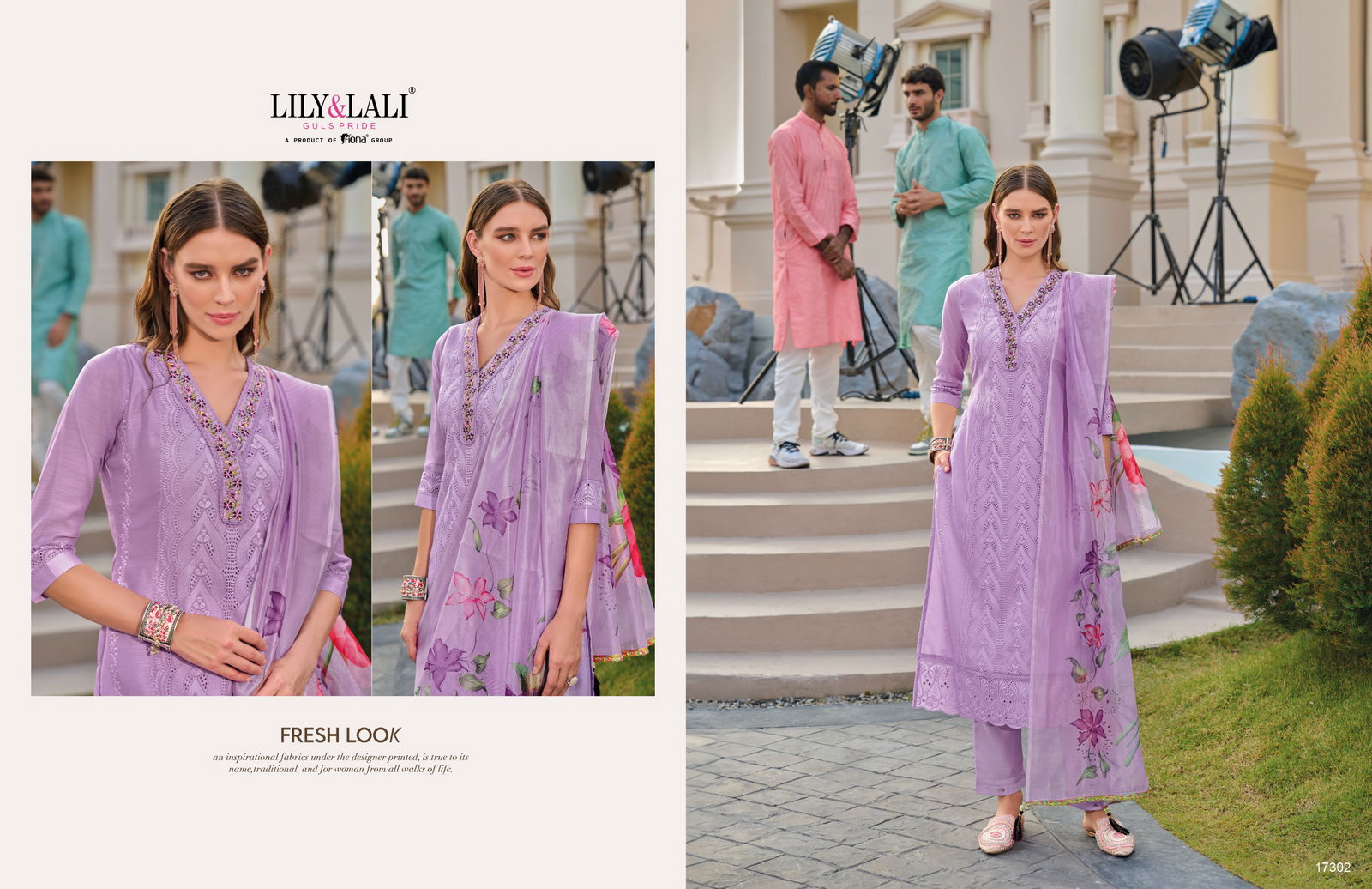 Rozan By Lily And Lali Schiffli Work Designer Kurti With Bottom Dupatta Wholesalers In Delhi
